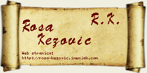 Rosa Kezović vizit kartica